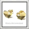 Edelschmiede925 Ohrstecker Herz 925 Silber vergoldet mit Produktbild-Vorschau 1