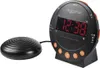 Sygonix SY-5266562 Elektronik Wecker Schwarz Fluoreszierend Produktbild-Vorschau 1