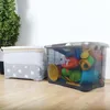 2x 60L Aufbewahrungsbox mit Deckel und Rollen große Box Produktbild-Vorschau 5