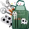 deluxe4home® Grillbesteck im Fußball-Look I inkl. Produktbild-Vorschau 1