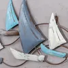 Wanddeko L74cm Segelboot Wandbild Blau Grau Weiß Maritim Produktbild-Vorschau 4