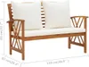 set da giardino 2 pezzi con cuscini in legno massiccio di Anteprima dell’immagine prodotto 7