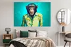 MuchoWow® Poster Affe - Bluse - Blumen - Grün - Porträt Produktbild-Vorschau 4