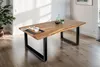 Esstisch Baumkante massiv Akazie Natur 120 x 80 U-Gestell Produktbild-Vorschau 2