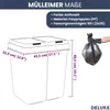 DELUKE® Mülleimer 2 Fächer Küche - 2x25L Trenneimer, Mit Produktbild-Vorschau 3