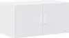 A white wall cabinet with two doors and silver handles. Produktbild-Vorschau