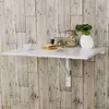COSTWAY Wandklapptisch Wandtisch klappbar 80x60cm weiss Produktbild-Vorschau 4