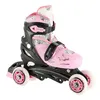 A single pink and black roller skate is shown against a white background. Produktbild-Vorschau