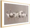 Posterpapier Poster - Crane Dance - light bird silhouettes Produktbild-Vorschau 1