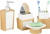 relaxdays 10022205_0 relaxdays Badaccessoires-Set   braun Podgląd zdjęcia produktu 1