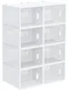 HOMCOM 8-delige set schoenendozen, schoenorganizer met Productafbeelding-voorbeeld 1