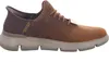 A side view of a brown Skechers slip-in sneaker. Voir les images du produit