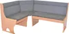 A corner bench group with gray upholstery and a light wood frame, shown against a white background. Produktbild-Vorschau