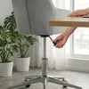 Krzesło biurowe fotel obrotowy regulowany welurowy szary do Podgląd zdjęcia produktu 12