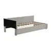 A gray daybed with a slatted mattress support is shown against a white background. Produktbild-Vorschau