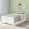 Merax Lit de jeune 90x200cm Lit en bois massif avec sommier Voir les images du produit 5