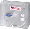 A stack of transparent CD jewel cases with the Hama brand logo and product information visible. Produktbild-Vorschau