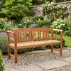 Panchina HARLAND con rosa - 3 posti / 157 cm - eucalipto Anteprima dell’immagine prodotto 8