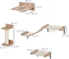 PawHut 4tlg. Kletterwand für Katzen Katzenkletterwand mit Produktbild-Vorschau 11