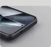 A close-up view of the corner of a black smartphone case, showing the edge and part of the screen. Produktbild-Vorschau