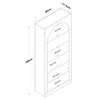 Skye Decor, HC116 - 3142, libreria, bianco, 80 x 180 x 31,5 Anteprima dell’immagine prodotto 13