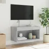 The Living Store TV-Schrank mit LED-Leuchten Betongrau Produktbild-Vorschau 6