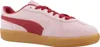 A single pink Puma sneaker with red accents and a gum sole is shown against a white background. Produktbild-Vorschau