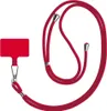 A red universal smartphone lanyard with a small red rectangular attachment. Náhľad obrázku produktu