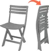 Chaise pliante en plastique solide - gris - 042980690 Voir les images du produit 2