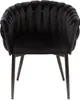 HOMLA PRINSSI Veloursstuhl schwarz 64x54x73 cm Produktbild-Vorschau 2