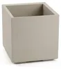 Pot de fleurs sur roulettes, couleur beige, aspect bois, Voir les images du produit 6