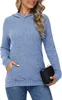 Felpa con cappuccio da donna, in maglia, morbida, casual, Anteprima dell’immagine prodotto 3