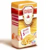 A product shot of a box of Czaniecki egg noodles, with a close-up of the noodles on a spoon. Anteprima dell’immagine prodotto