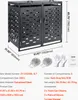 A dark gray double trash can enclosure with dimensions and product details displayed. Náhled obrázku produktu