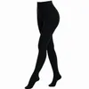 Damen Strumpfhose aus Baumwolle Glatt Unifarben Schwarz Produktbild-Vorschau 1
