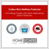 Marketing image for a cotton-rich mattress protector with features highlighted by icons and text. Anteprima dell’immagine prodotto