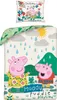Bavlněné povlečení 140x200 Prasátko Peppa zelené PE-3240BL Náhled obrázku produktu 2
