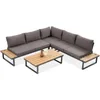 BEAUTYSOFA | MADISON Gartenlounge Ecksofa Dunkelgrau – Produktbild-Vorschau 5