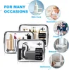 Aucuu Set di 2 borse da bagno trasparenti in PVC da viaggio Anteprima dell’immagine prodotto 4
