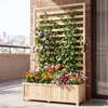 COSTWAY bloembak met klimrek, plantenbak voor klimplanten, Productafbeelding-voorbeeld 2