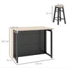 HOMCOM Bartisch mit Barhocker Set 3-TLG. Bartisch Set mit Produktbild-Vorschau 3