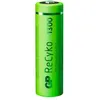 A single green AA battery with silver accents and black text. Produktbild-Vorschau