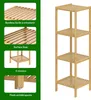 Étagère en bambou 4 niveaux Meuble de rangement Charge max. Voir les images du produit 1