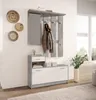 Vera Garderobe mit Spiegel weiß matt - Kompaktgarderobe Produktbild-Vorschau 2