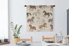MuchoWow® Wandteppich Wandbehang Pferde - Rosa - Muster - Produktbild-Vorschau 2