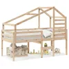 Hochbett mit Dach 90x200 cm Massivholz Kiefer Produktbild-Vorschau 3