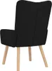 vidaXL Sessel Schwarz 63 x 67 x 94 cm Stoff und Sperrholz Produktbild-Vorschau 6