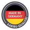 A circular badge with the German flag colors and text indicating "MADE IN GERMANY" and "KARIBU-QUALITÄT". Produktbild-Vorschau
