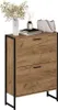A shoe cabinet with two flip-out drawers, decorated with a vase of flowers and a diffuser on top. Podgląd zdjęcia produktu