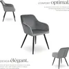 Chaise MARILYN Effet Velours Style Scandinave - gris/noir, Voir les images du produit 3